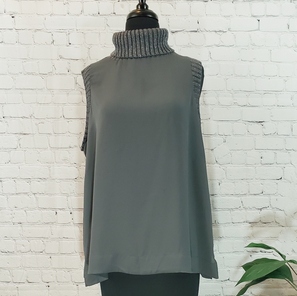 Juicy Couture Gray Sleeveless Turtleneck XL